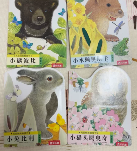 乐乐趣四本触摸书，八成新。不包邮，最好自提...