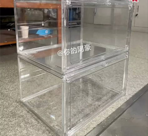 【10个66】 亚克力磁吸高透明鞋盒AJ球...