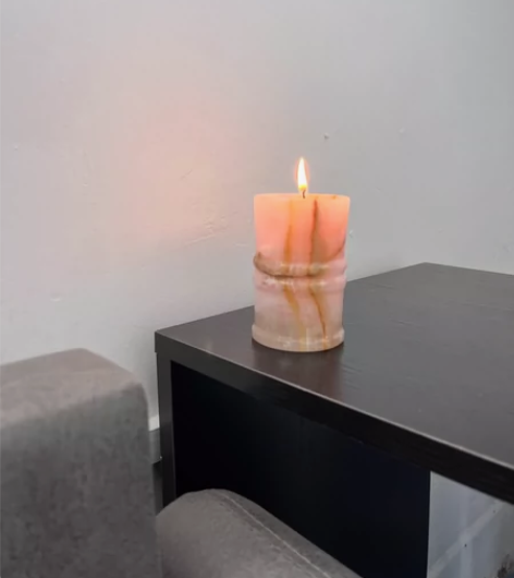 巴基斯坦玉石竹节茶杯笔筒蜡烛摆件，桌面特色...