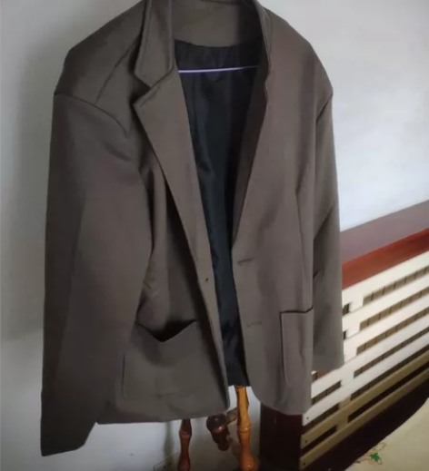 秋冬加厚呢料小西装男士外套修身高级感休闲韩...