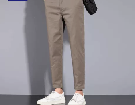 罗蒙男士休闲裤秋冬季商务修身直筒西装裤纯棉...