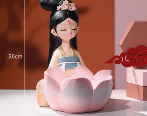 古风花盆宫廷拖摆件装饰家居创意托 全新就是...