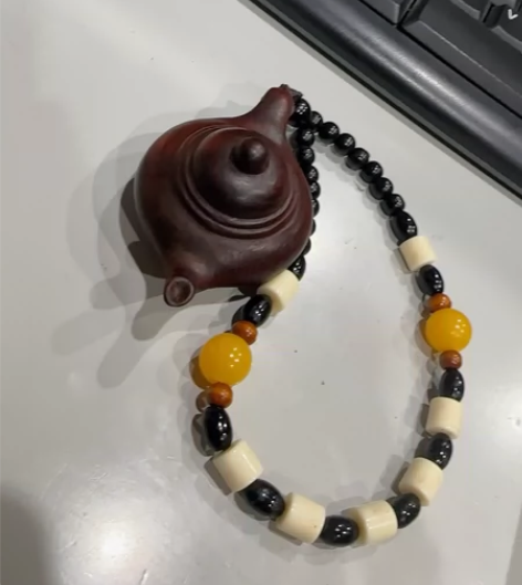 把把壶手把件木质小壶摆件檀木小茶壶随身文玩...