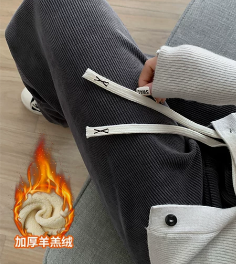 【保暖价】阔腿裤女2023年新款秋季休闲雪...