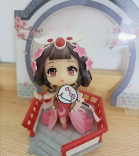 王者荣耀，甄姬Q版手办 有盒，后面的亚克力...