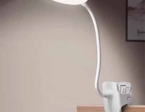 [全新包邮]夹灯LED充电护眼白光台灯学习...