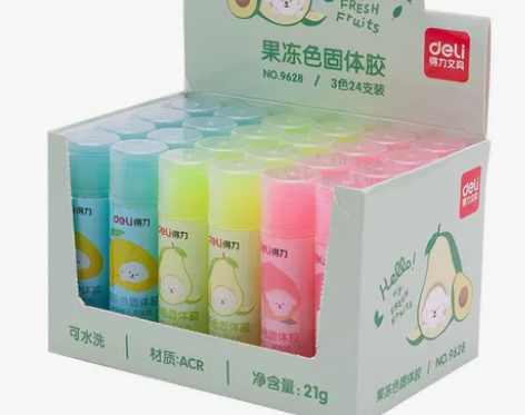 【低价包邮】得力果冻色学生固体胶棒幼儿园儿...