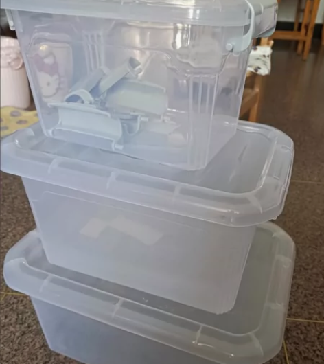 【3个10.9元】透明收纳箱家用大号塑料杂...