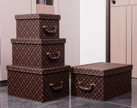 收纳箱 皮质整理箱大中小号储物箱衣柜衣帽间...