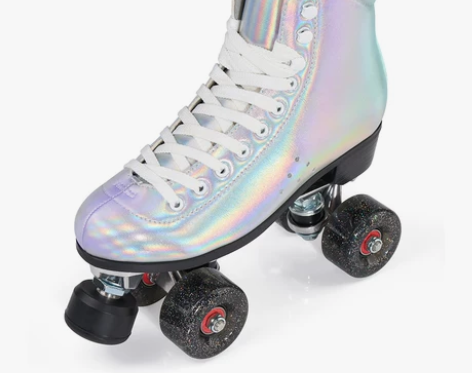 双排旱冰鞋 双排轮滑鞋世纪福虎新款镭射面料...