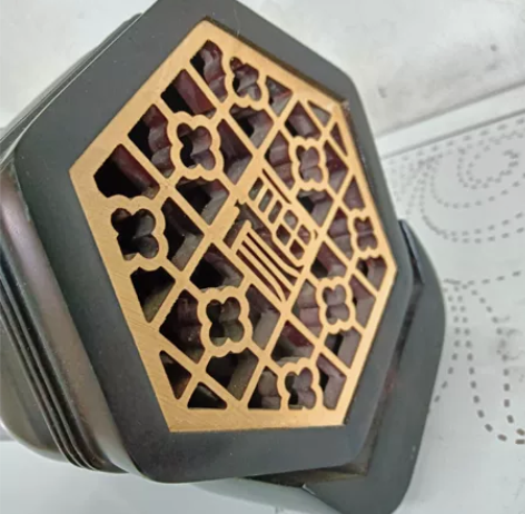 黑檀木二胡，入手2580.镶了一个石头18...