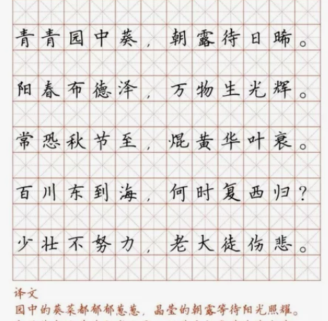 小学128首必背古诗词硬笔楷书字帖 练字是...