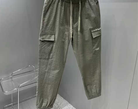 海澜之家夏季新款薄款休闲裤男士松紧腰弹力工...