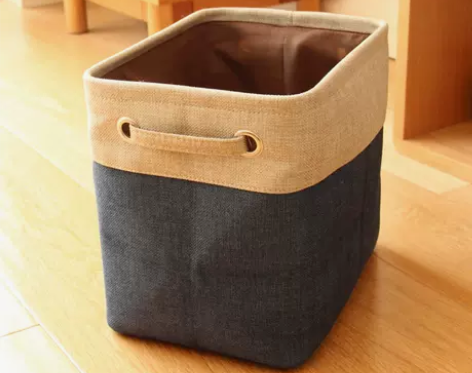 无盖棉麻收纳箱帆布衣服整理箱玩具储物盒收纳...