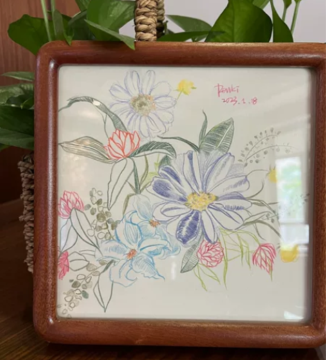彩铅画作 《一些花》全新￥99
