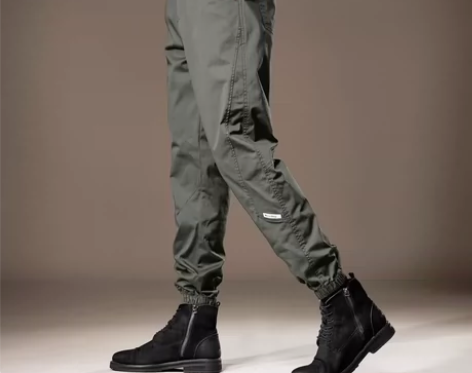 美式设计感休闲工装裤男秋季新款宽松直筒束脚...