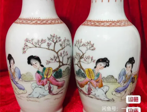 全品567精品人物花瓶 实物拍照,手绘,高...