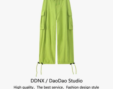 DDNX休闲工装裤女2023春秋新款高街h...