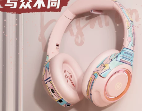 利威朗ELA2国潮女生小巧无线蓝牙耳机头戴...