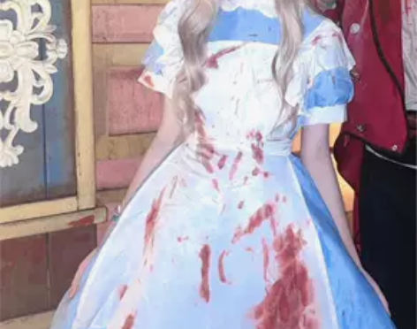 ?万圣节爱丽丝cos服Lolita可爱血腥...