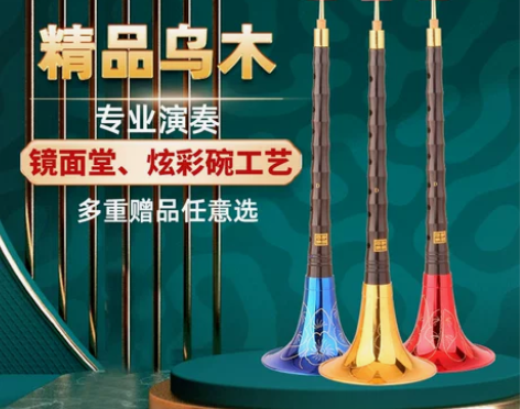 王家彪唢呐乐器全套 镜面堂专业高级乌木喇叭...