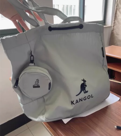 KANGOL袋鼠正品经典款抽绳大容量防水健...