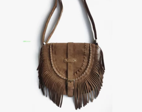 原版女包包 2023新款仿麂皮流苏包女士斜...