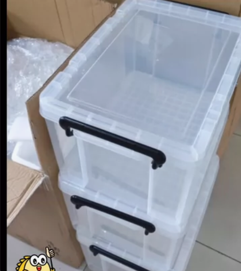 全新处理直角透明家用特大号收纳箱透明车载塑...