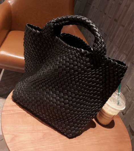 质感流行订制新款轻奢女士包复古软皮编织手提...