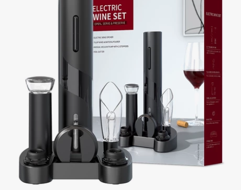 全新红酒电动开瓶器全自动起瓶器不锈钢多功能...