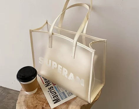 包包大容量女单肩包百搭果冻透明包2022新...