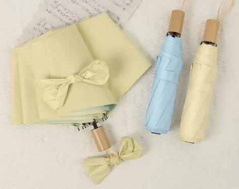 新款KE3C沁夏晴雨伞遮阳两用折叠ins小...