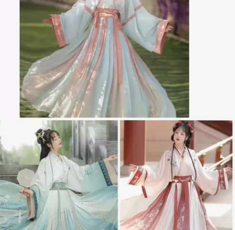 汉服秦汉晋制三件套齐腰改良中国风冬装交领学...