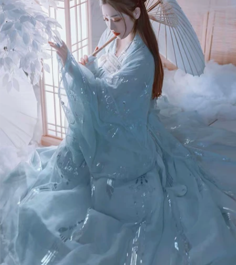 艺缕仙鹤汉服女正品原创设计襦裙广袖仙女飘逸...