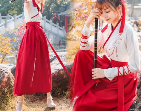 汉服女中国风仙女樱花超仙古风改良汉元素襦裙...