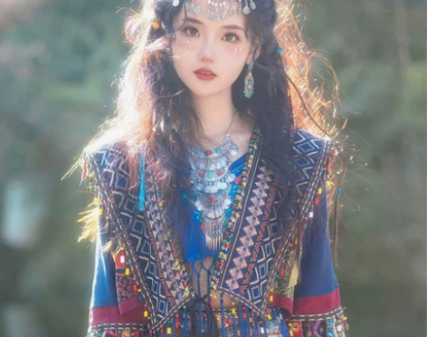 苗疆公主汉服女秋冬季新款异域风情哈尼民族苗...