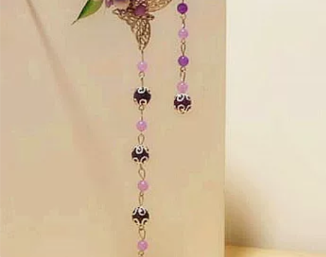 发簪汉服头饰饰品发饰配饰步摇流苏簪子插梳-...