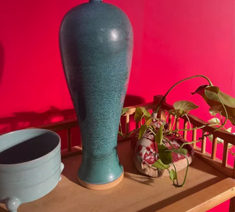 荷口梅瓶，钧瓷摆件，搬家了不好拿，没地方放...