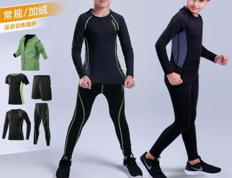 儿童紧身衣训练服秋冬运动套装打底服篮球足球...