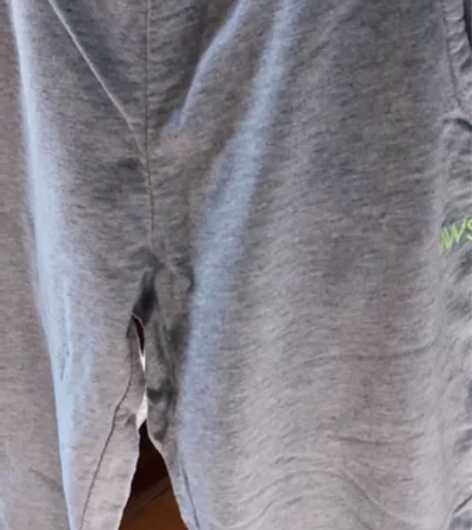 安踏浅灰色女款运动裤9.9成新，纯棉，7分...