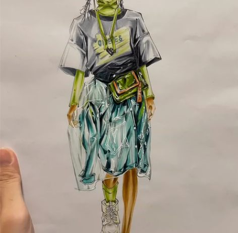 代画图案设计、服装效果图、品牌插画 手绘，...