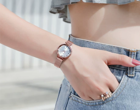?歌迪手表女简约气质女士女款防水小众轻奢法...