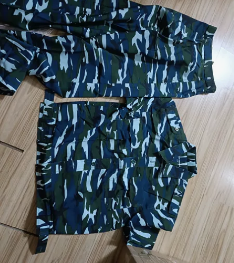 蓝迷彩薄款短袖，170一套170高145斤...