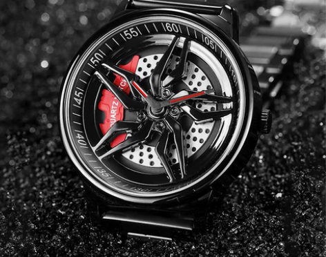 轮毂手表男非机械兰博基尼时来运转创意无概念...