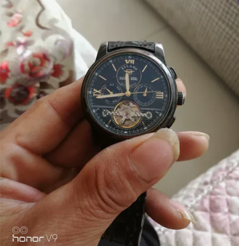 艾浪防水男表新款间金黑机械表全自动霸气陀飞...