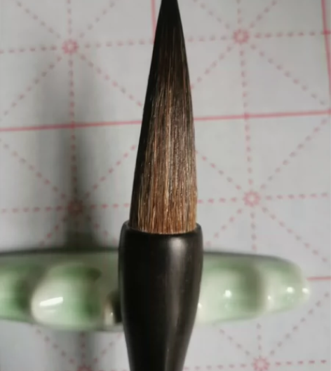 高档灰尾鼠须加健大斗笔黑檀木大毛笔大字抓笔...