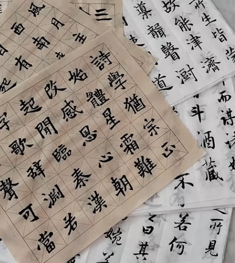 近期通临或节临的书法练习稿： 洛神赋、诗词...