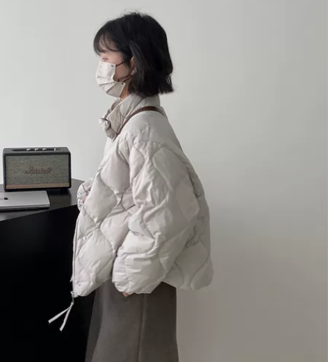 江左【去看雪】80白鸭羽绒服女冬立领加厚纯...