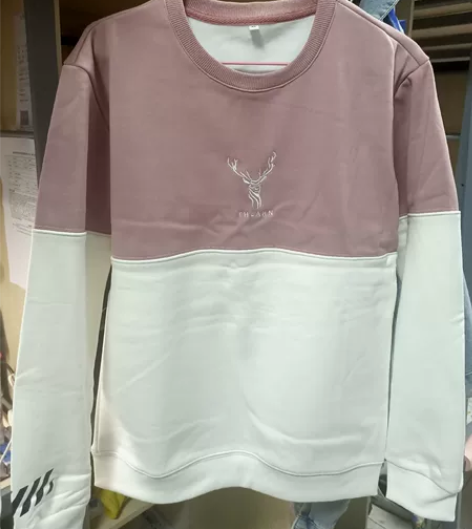 卫衣 男 春秋季   圆领 男装内搭 粉白...