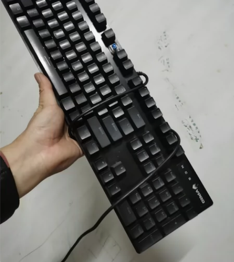 雷柏V580光轴机械键盘，配件出缺脚撑键盘...